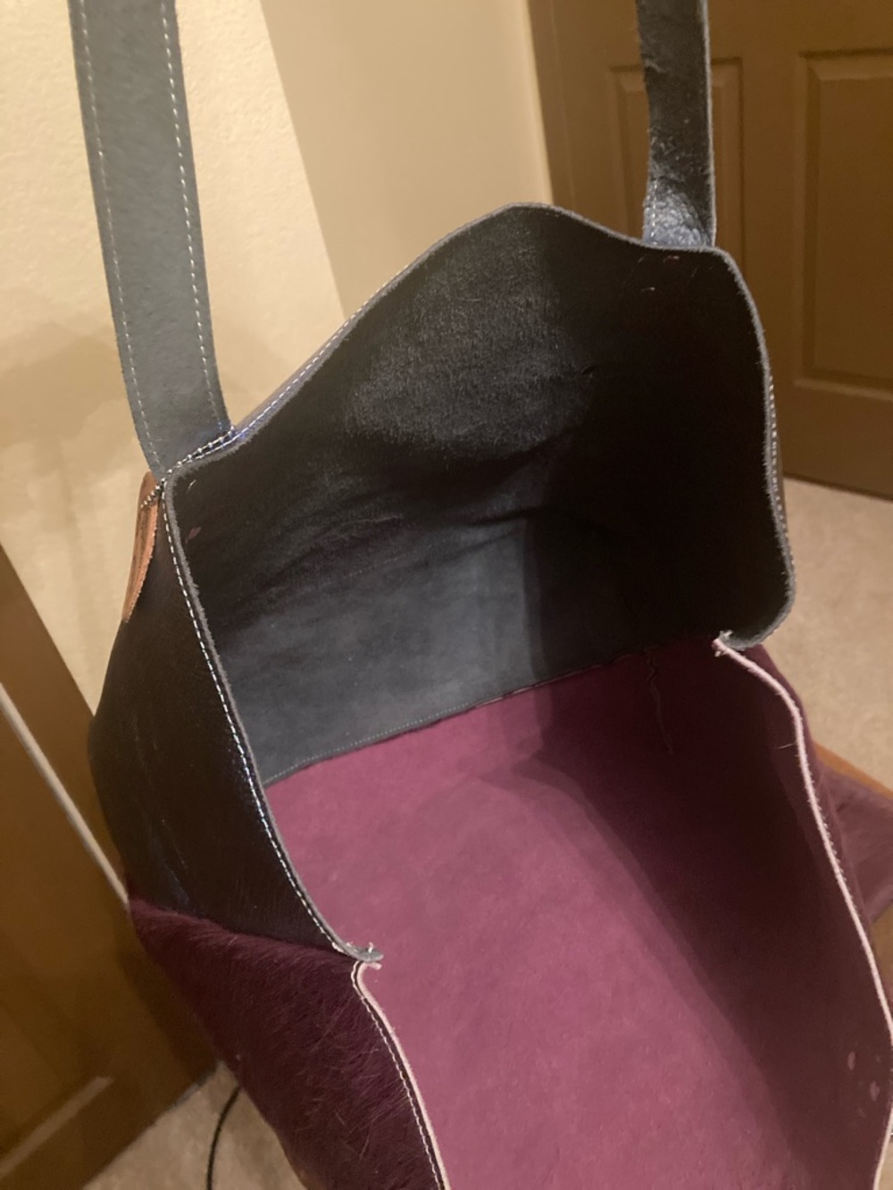 Crimson Willow Hair on Hide/Unicorn Leather 🌵 Mega Haul-It-All Tote Bundle EUC - Picture 7 of 14